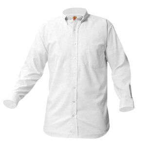A+ School Uniform Boys Long Sleeve Oxford Shirt - 8066 - White